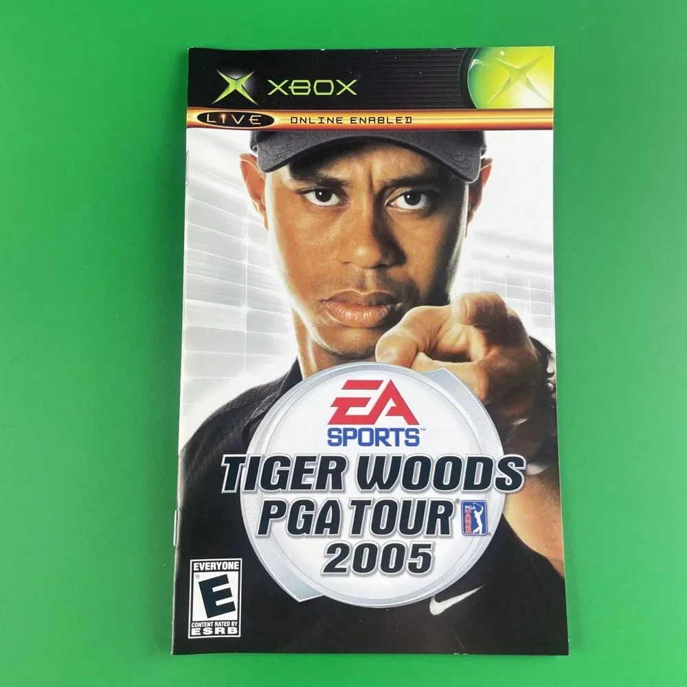 Tiger Woods PGA Tour Video Game Lot (Microsoft Xbox) 07 2005 2004 Complete CIB